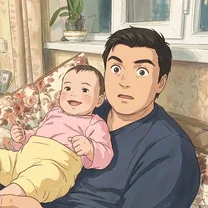 Peri with her father
